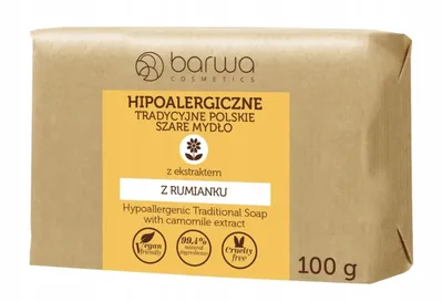 Barwa Hipoalergiczne tradycyjne polskie szare mydło z ekstraktem z rumianku