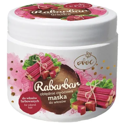 Ovoc Maska do włosów farbowanych `Rabarbar`