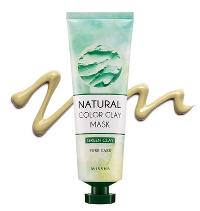 Missha Natural Color, Clay Mask, Green Clay (Maseczka z zielonej glinki dla cery tłustej)