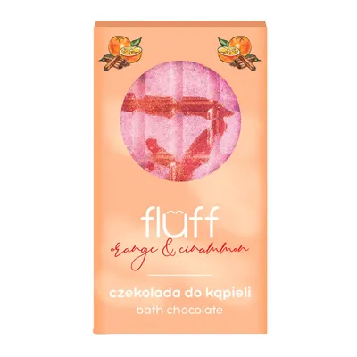 Fluff Superfood, Orange & Cinnamon Bath Chocolate (Czekolada do kąpieli `Pomarańcza i cynamon`)