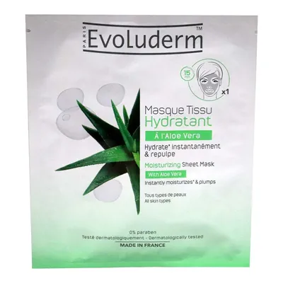 Evoluderm Moisturizing Sheet Mask with Aloe Vera (Nawilżająca maska na tkaninie do twarzy z aloesem)