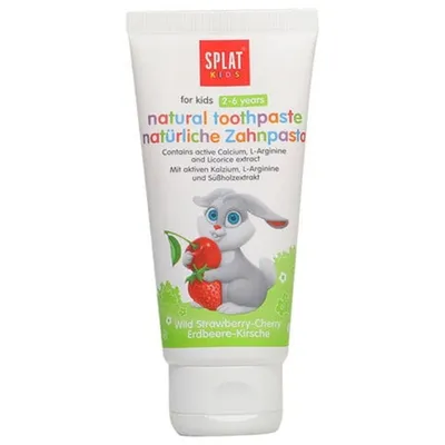 Splat Kids, Natural Toothpaste Wild Strawberry - Cherry (Pasta do zębów o smaku truskawkowo-wiśniowym)
