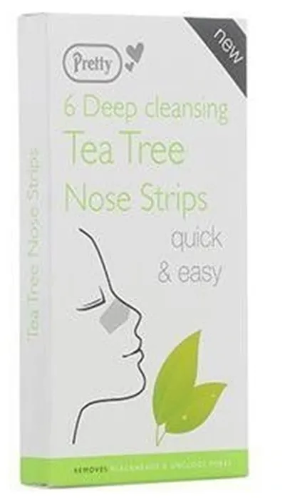 Pretty Deep Cleansing Tea Tree Nose Strips (Płatki oczyszczające nos z zieloną herbatą)