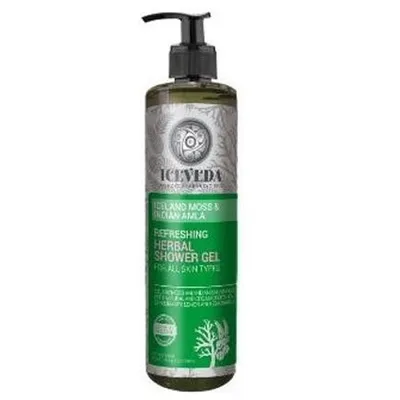 Iceveda Moss & Amla, Refreshing Herbal Shower Gel (Odświeżający ziołowy żel pod prysznic)