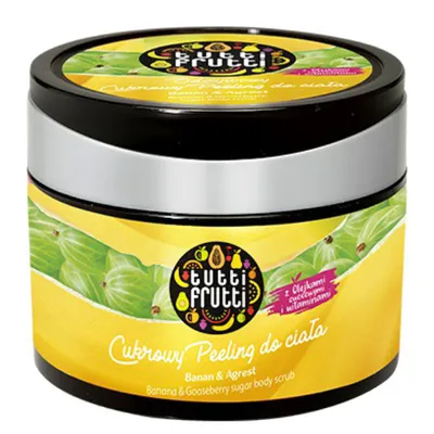 Tutti Frutti Cukrowy peeling do ciała `Banan i agrest`