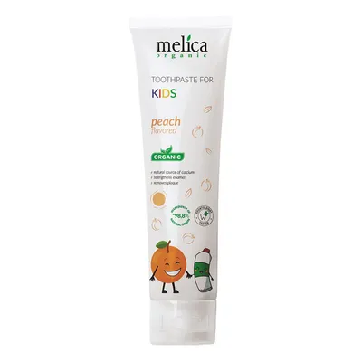 Melica Organic, Toothpaste for Kids Peach (Pasta do zębów dla dzieci `Brzoskwinia`)