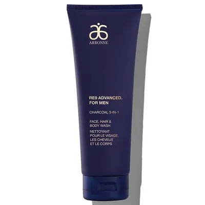 Arbonne RE9 Advanced for Men, Charcoal 3-in-1, Face, Hair & Body Wash (Węglowy płyn 3 w 1 do mycia ciała, włosów i twarzy)