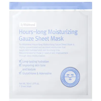 By Wishtrend Hours-long Moisturizing Gauze Sheet Mask (Maseczka płócienna o działaniu silnie nawilżajacym i odżywczym)