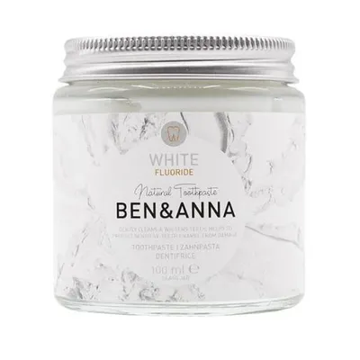 Ben&Anna White Fluoride Natural Toothpaste (Naturalna wybielająca pasta do wrażliwych zębów z fluorem)