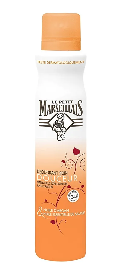 Le Petit Marseillais Deodorant Spray Soin Doucer Huile d'Argan & Huile Essentiele de Sauge (Delikatny dezodorant pielęgnujący `Olejek arganowy i olejek z szałwii`)
