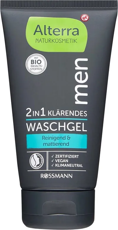 Alterra Men, 2in1 Klarendes Waschgel (Żel do mycia twarzy)