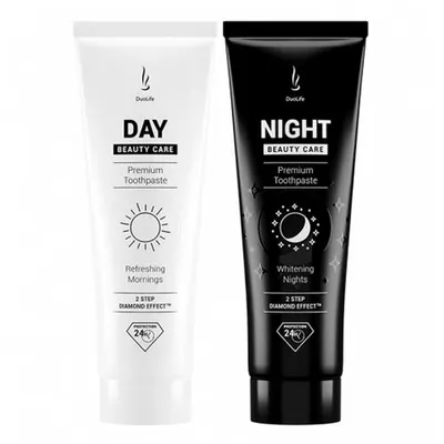 DuoLife Day & Night Beauty Care Toothpaste (Zestaw past do zębów)