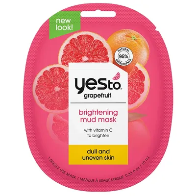 Yes To Grapefruit, Vitamin C Glow-Boosting Mud Mask (Rozjaśniająca błotna maska z grejpfrutem i witaminą C)