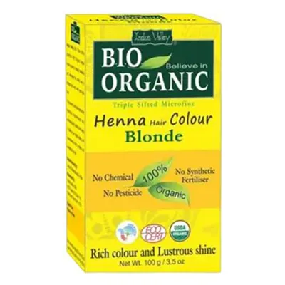Indus Valley Henna Hair Color Blonde (Organiczna farba do włosów na bazie henny `Blond`)