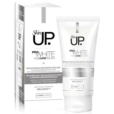Skin UP Pro-White, Face Care Peeling (Rozjaśniający peeling enzymatyczny z efektem mikrodermabrazji)
