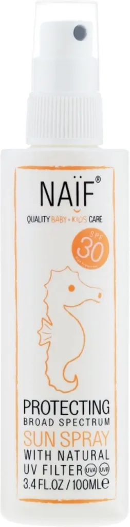 Naif Protecting Broad Spetrum Sun Spray with Natural Filter SPF 30 (Krem ochrona przeciwsłoneczna z filtrem SPF 30 dla niemowląt)