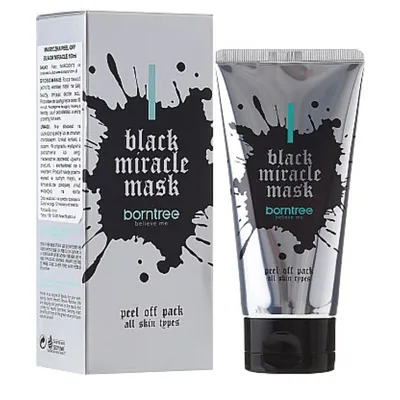 Borntree Black Miracle Mask (Maska peel-off z węglem drzewnym)
