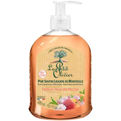Le Petit Olivier Pur Savon Liquide de Marseille Fleur de Pecher (Marsylskie mydło w płynie `Kwiat brzoskwini`)