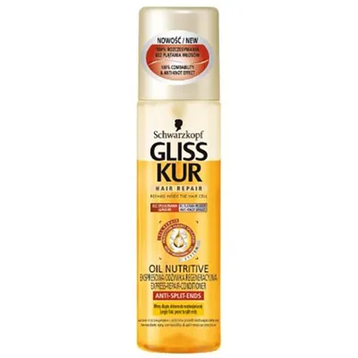 Schwarzkopf Gliss Kur Oil Nutritive, Ekspresowa odżywka regeneracyjna z olejkami pielęgnacyjnymi (stara wersja)