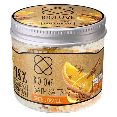 Biolove Spiced Orange, Bath Salts (Naturalna sól do kąpieli `Pomarańcza i przyprawy korzenne`)