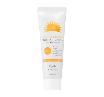 Esfolio Multi Grain, Protect Cream SPF50+ PA+++ (Kojący krem do twarzy z filtrem przeciwsłonecznym)