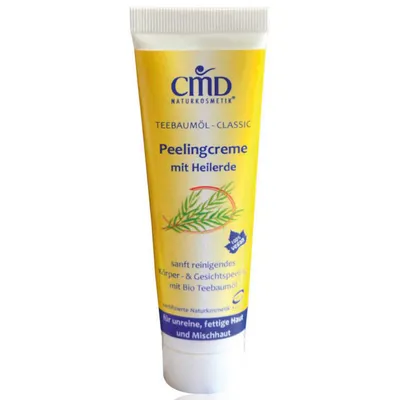 CMD Naturkosmetik Teebaumol, Classic Peelingcreme mit Heilerde (Peeling drobnoziarnisty z olejkiem z drzewa herbacianego)