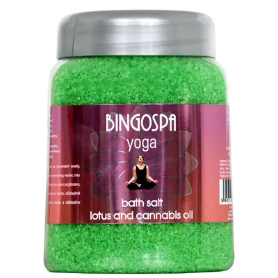 BingoSpa Sól do kąpieli z lotosem i olejem cannabis `Yoga`