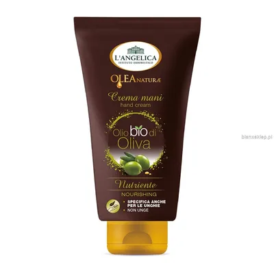 L'Angelica Olea Naturae, Nourishigh Hand Cream Olive (Odżywczy krem do rąk z organiczną oliwą z oliwek)