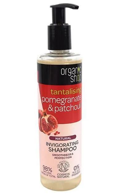 Organic Shop Pomegranate & Patchouli, Invigorating Shampoo (Szampon do włosów orzeźwiający `Granat i paczula `)
