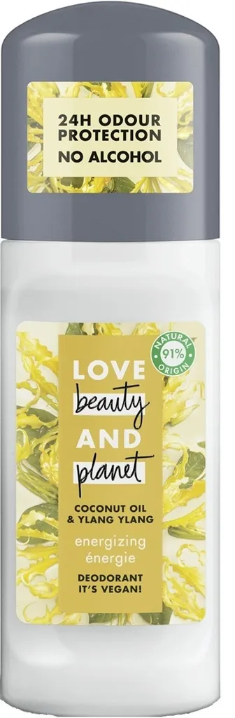 Love Beauty and Planet Coconut oil & Ylang Ylang, Energizing Deodorant 24h (Dezodorant w kulce `Olejek kokosowy i ylang ylang`)