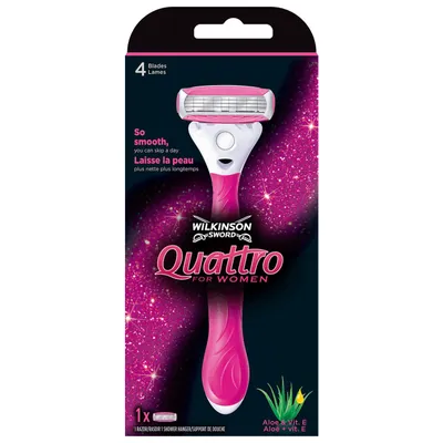 Wilkinson Quattro for Women, Maszynka do golenia z wymiennymi wkładami dla kobiet