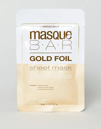 Masque Bar Gold Foil Sheet Mask (Łagodząca maska w płachcie koloru złotego)