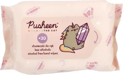 The Beauty Care Company Pusheen , Nawilżane chusteczki do oczyszczania skóry twarzy i rąk niemowląt oraz dzieci