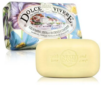 Nesti Dante Dolce Vivere Lago Di Como, Jasmine, Crocus Pistils & Blue Hyacinth Natural Soap (Naturalne mydło toaletowe`Jaśmin, słupki krokusa i niebieski hiacynt`)