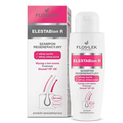 Floslek Pharma ELESTABion R, Szampon regeneracyjny do włosów suchych i zniszczonych