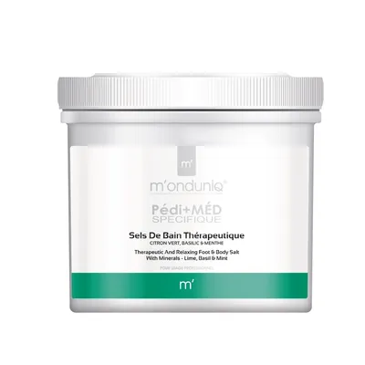 M'onduniq Sels De Bain Citron Vert, Basilic & Menthe (Terapeutyczna sól do kąpieli stóp i ciała z minerałami oraz limonką, bazylią i  miętą)
