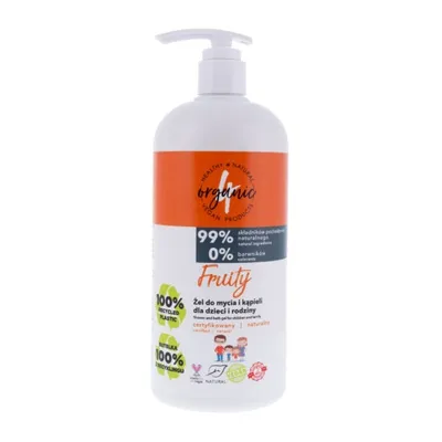 4Organic Żel do mycia i kąpieli dla dzieci i rodziny `Fruity`