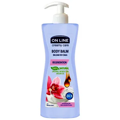 On Line Creamy Care, Organic Moroccan Argan Oil with Orchid Extract, Body Lotion (Balsam do ciała 'Olej arganowy i orchidea')