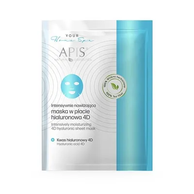 Apis Your Home Spa, Intensively Moisturing 4D Hyaluronic Sheet Mask (Intensywnie nawilżająca maska w płacie hialuronowa)