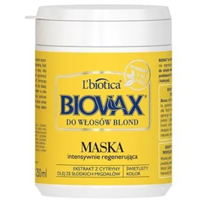 L'biotica Biovax, Intensywnie regenerująca maseczka do włosów blond