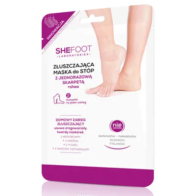 SheFoot Złuszczająca maska do stóp z jednorazową skarpetą