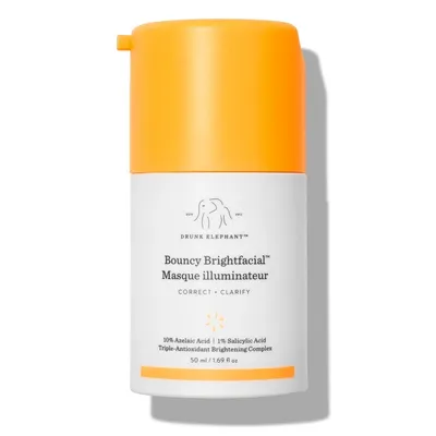 Drunk Elephant Bouncy Brightfacial, 10% Azelaic Acid 15% Salicid Acid Triple-Antioxidant Brightening Complex (Rozjaśniająca maseczka do twarzy)