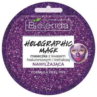 Bielenda Holographic Mask, Maseczka nawilżająca z kwasem hialuronowym i trehalozą