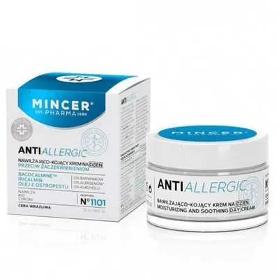Mincer Pharma Antiallergic, Nawilżająco- kojący krem na dzień No. 1101