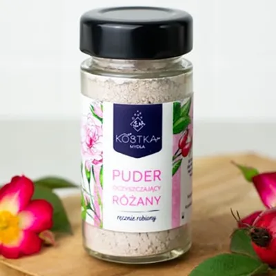 Kostka Mydła Puder oczyszczający różany