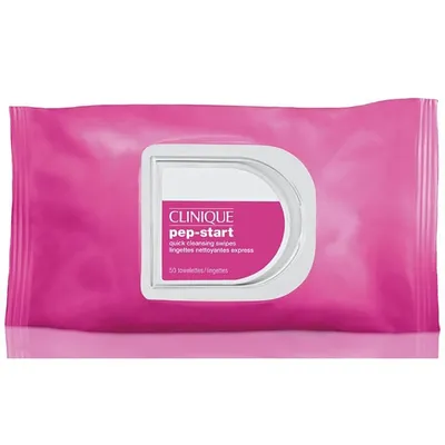 Clinique Pep-Start, Quick Cleansing Swipes (Oczyszczające chusteczki do twarzy i demakijażu)