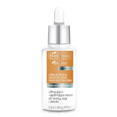 Bielenda Professional Total Lifting PPV+, Lifting & Firming Serum for Face, Neck and Decollete (Liftingująco-ujędrniające serum  do twarzy, szyi i dekoltu)