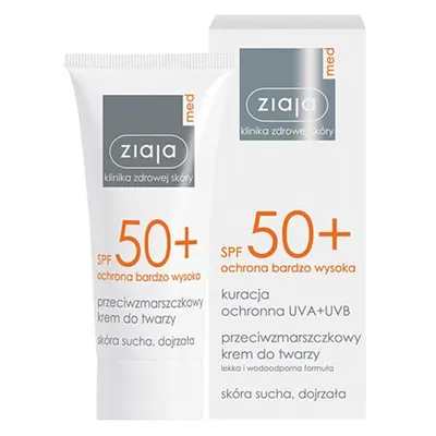 Ziaja Med, Przeciwzmarszczkowy krem do twarzy SPF 50+