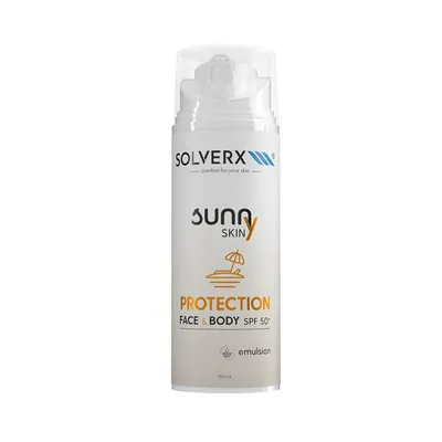 Solverx Sunny Skin Protection, Face & Body Emulsion SPF 50+ (Emulsja do twarzy i ciała z SPF 50+)