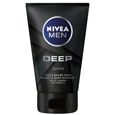 Nivea Men, Deep Clean, Face & Beard Wash (Żel do mycia twarzy i zarostu)